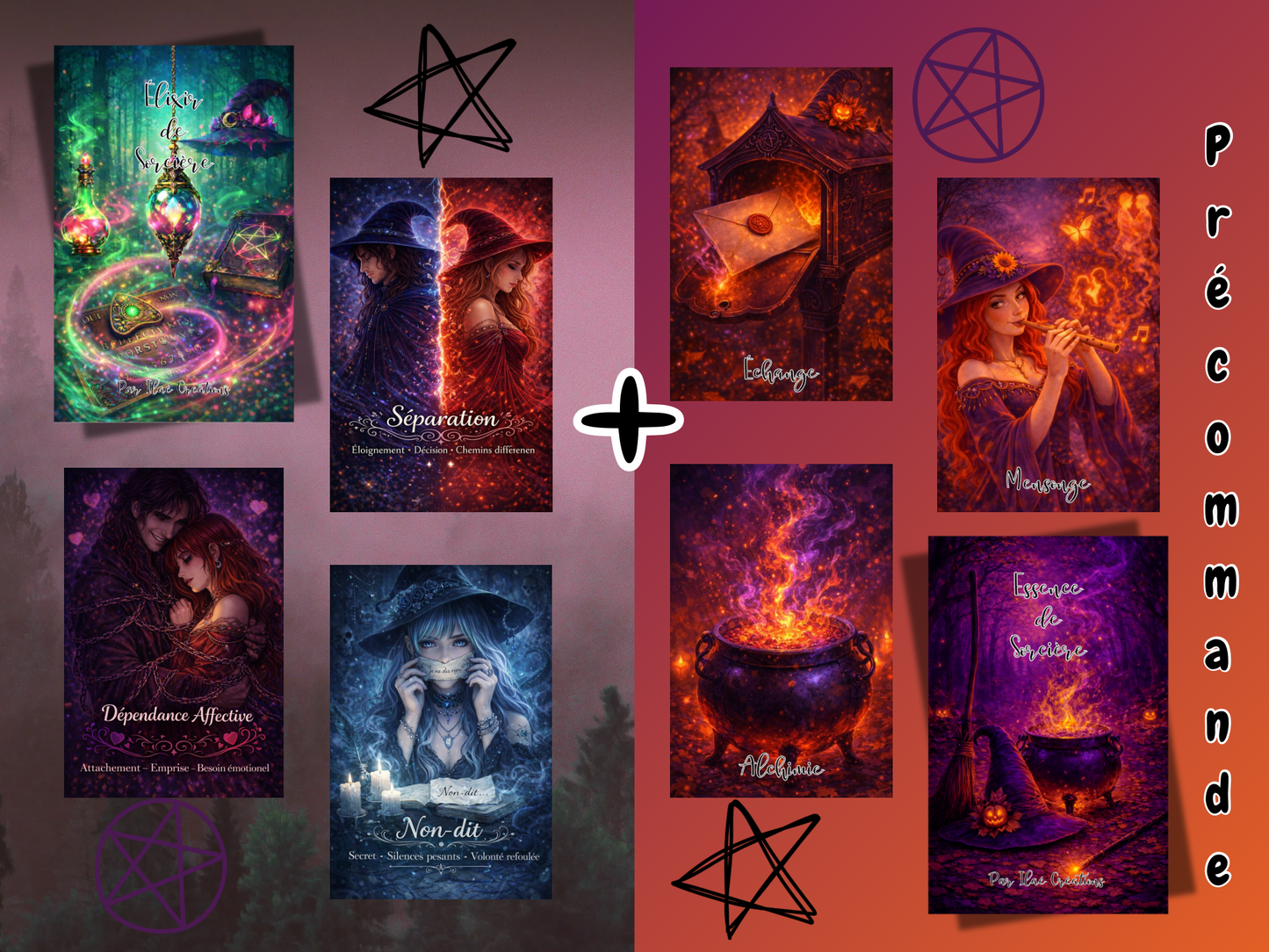 Precommande duo des sorcières ( essence (général )+ élixir ( sentimental ) de sorcière)