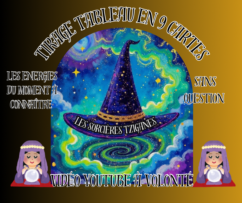 Consultation, tirage tableau en 9 cartes