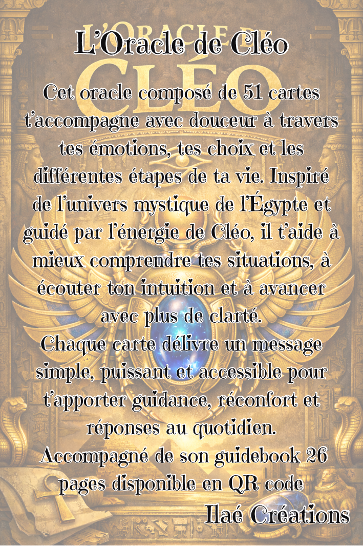 L’Oracle de Cléo ( version mat ou glossy )