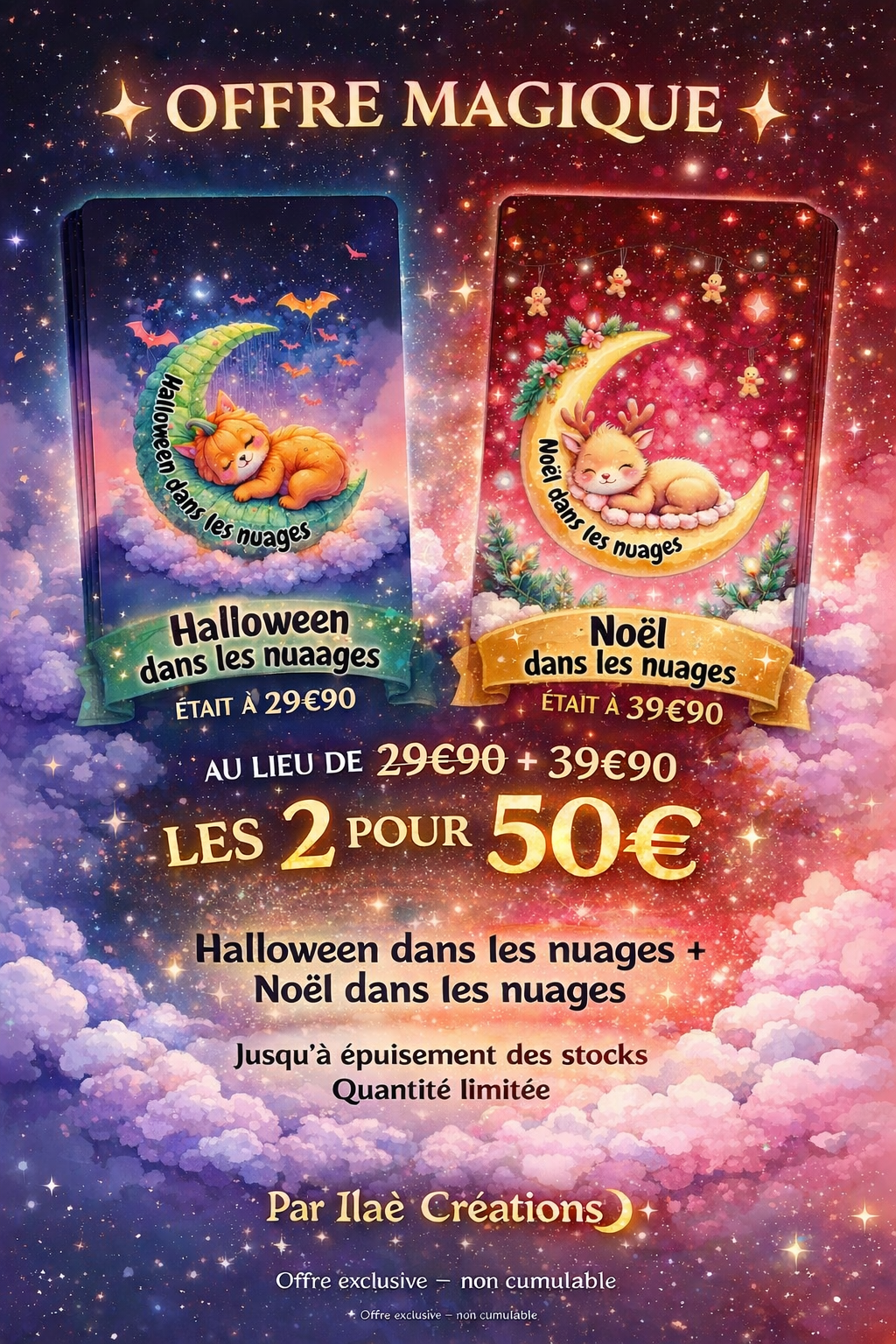Lot de Halloween et Noël dans les nuages